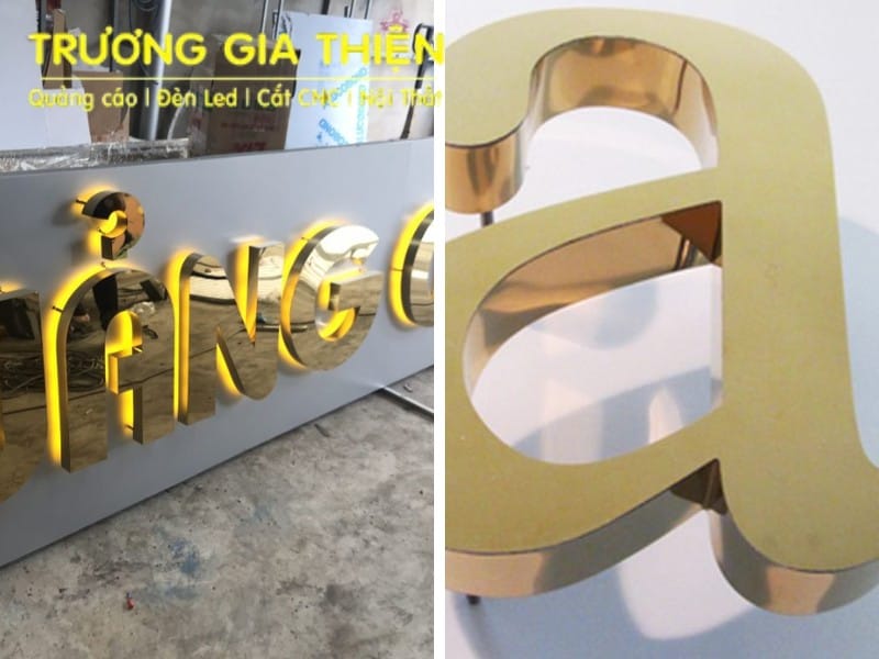 So sánh chữ nổi inox vàng gương và vàng xước: đâu là lựa chọn tối ưu?
